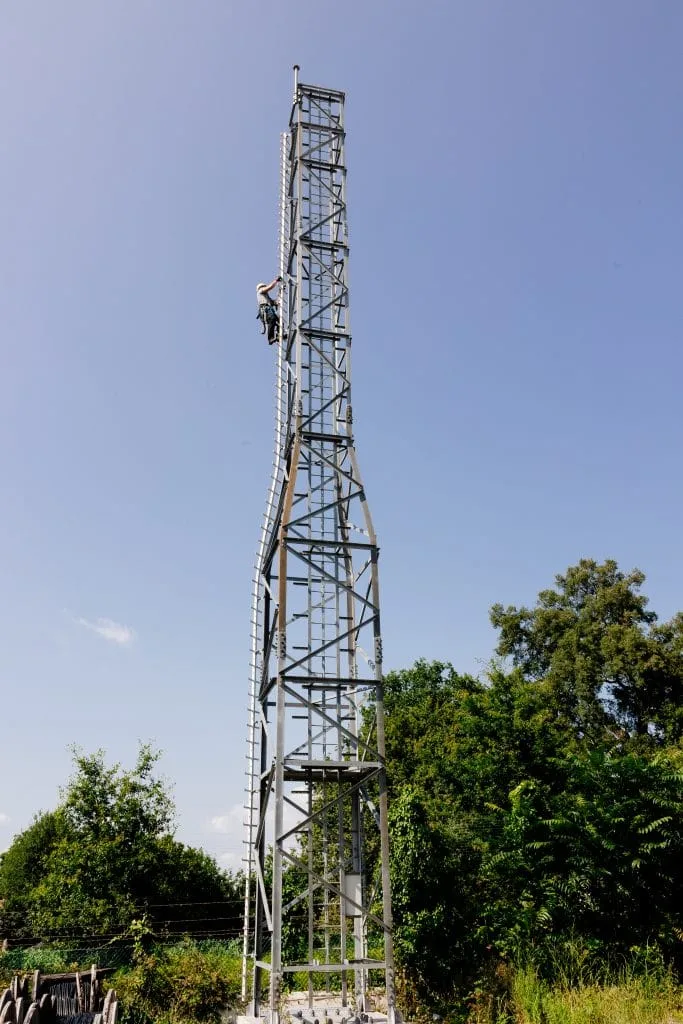 Torre de formação trabalhos em alturas